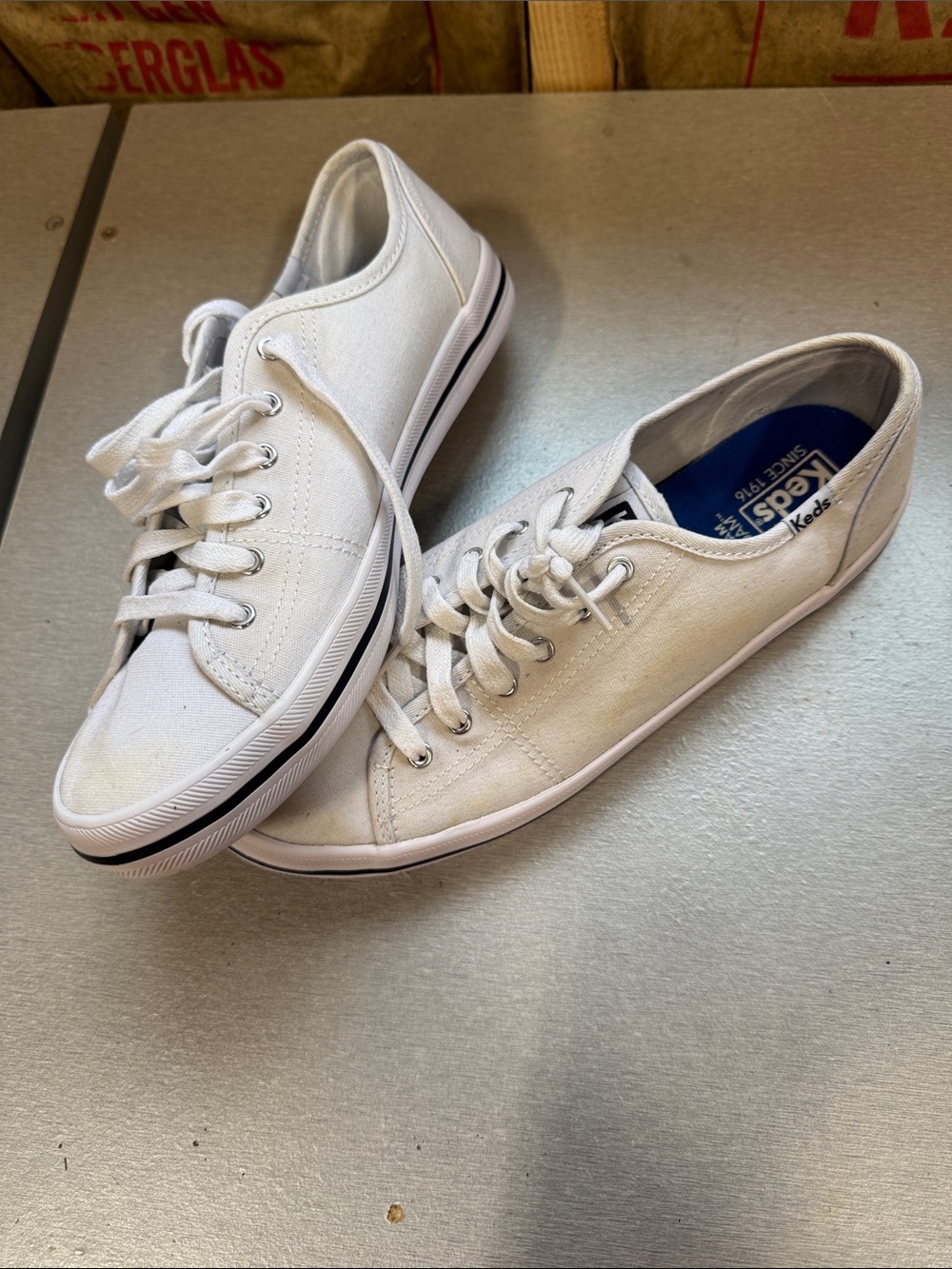 Keds Men’s White Canvas Low-Top Sneakers